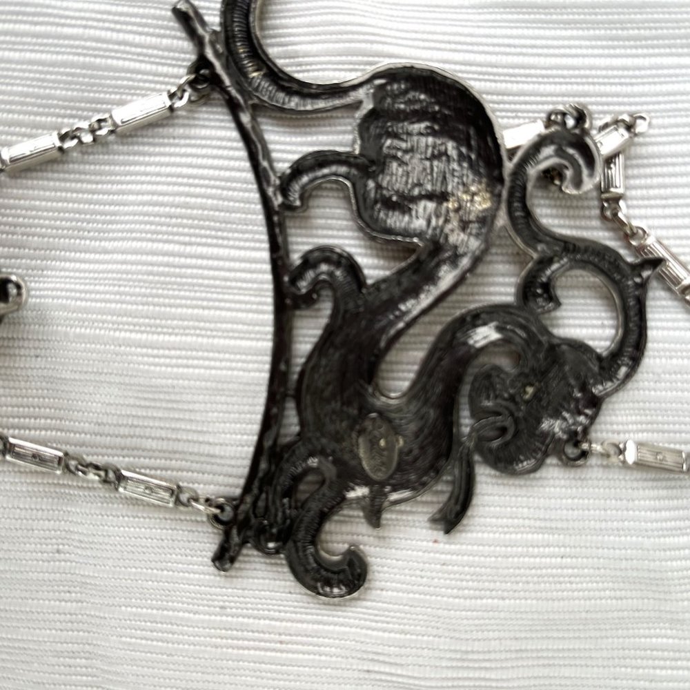 Rare Goldette Dragon Snuff bottle Necklace - Picture 4 of 5